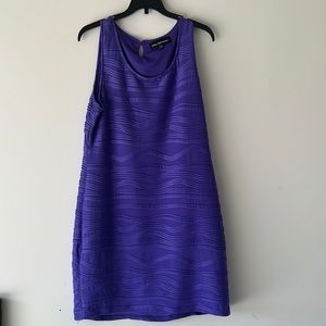 Sleeveless, textured, purple dress